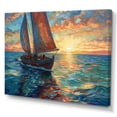 thumbnail image 2 of Designart "Sailboat At Sea IV" Modern Landscape Beach Wall Art Print, 2 of 5