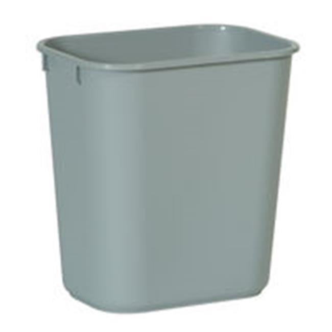 Rubbermaid Commercial Products Deskside Plastic Wastebasket Gray