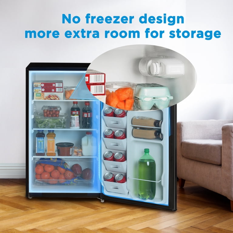 Mainstays 4.4 Cu. Ft. Compact Refrigerator, Stainless Steel photo 7