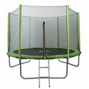 North Gear 10 Foot Trampoline Set with Safety Enclosure and Ladder