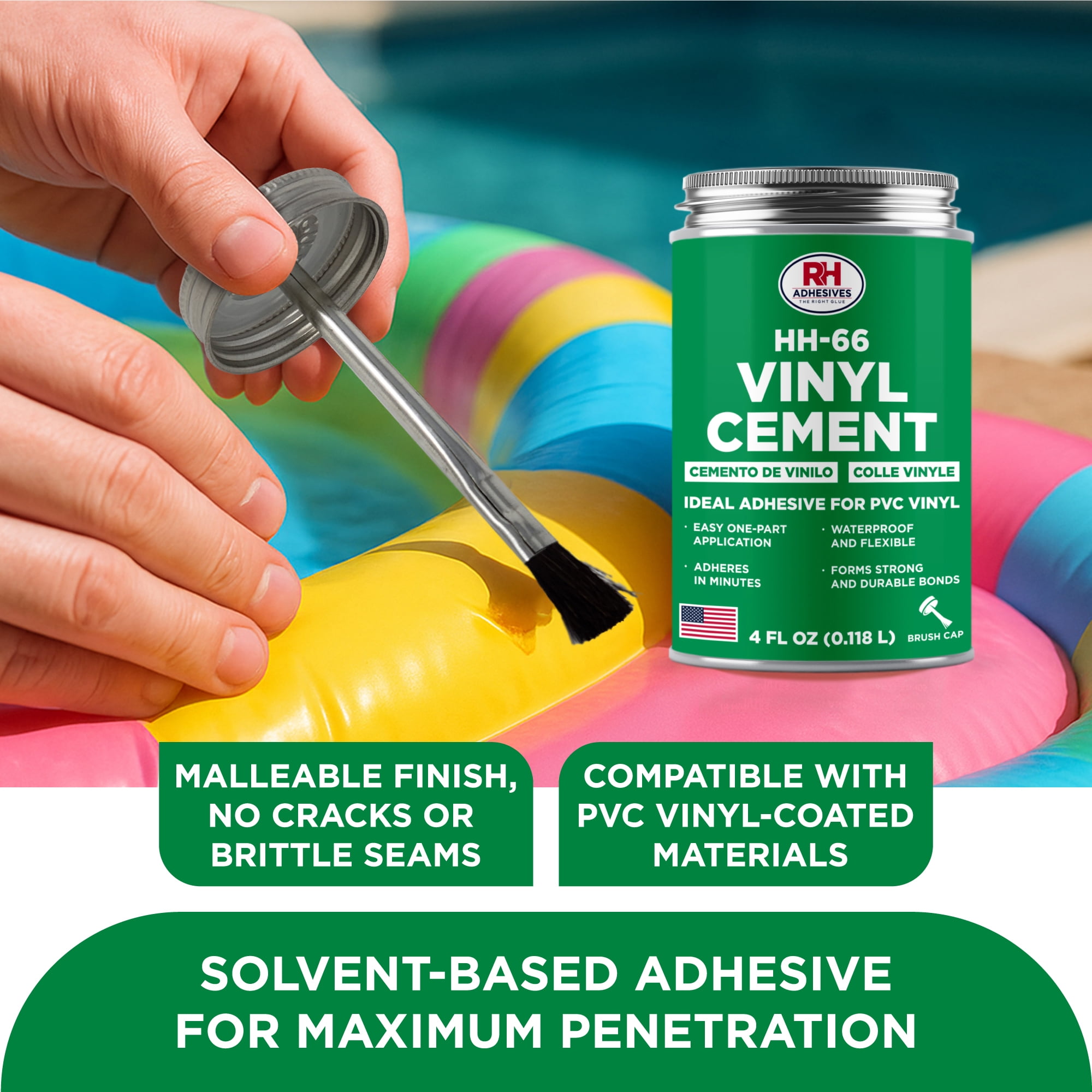 HH-66 Vinyl Cement, 4 oz. can - RH Adhesives
