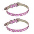 thumbnail image 1 of Bienvenido Collares para perros con diamantes de imitación, collares brillantes para gatos, collares para perros y gatos de piel de ante suave con diamantes de imitación, 1 of 5