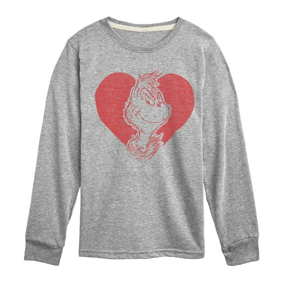 The Grinch - Grinch Heart  - Toddler & Youth Long Sleeve Graphic T-Shirt