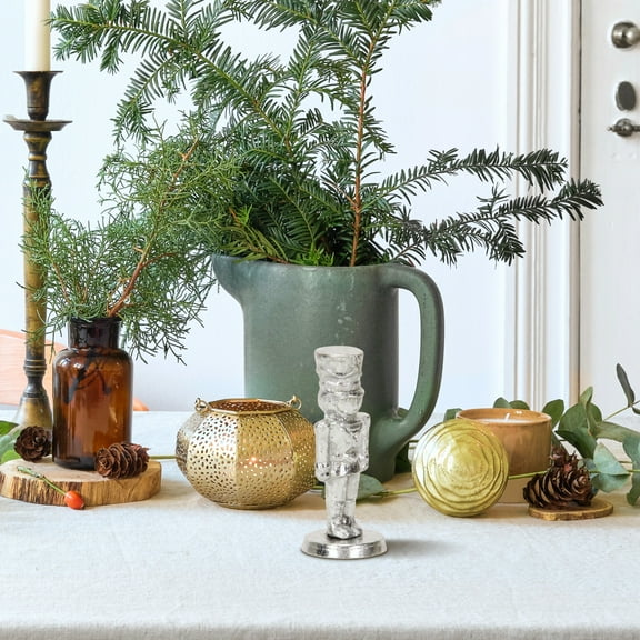 Clara Silver Cast Iron Nutcracker Figurine - Small