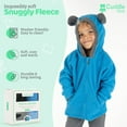 thumbnail image 4 of Cuddle Club Winter Jacket Kids Fleece Sweatshirt Full Zip Hoodie for 3 to 6 Months, Black & Blue Bear 2-Pack, 4 of 6