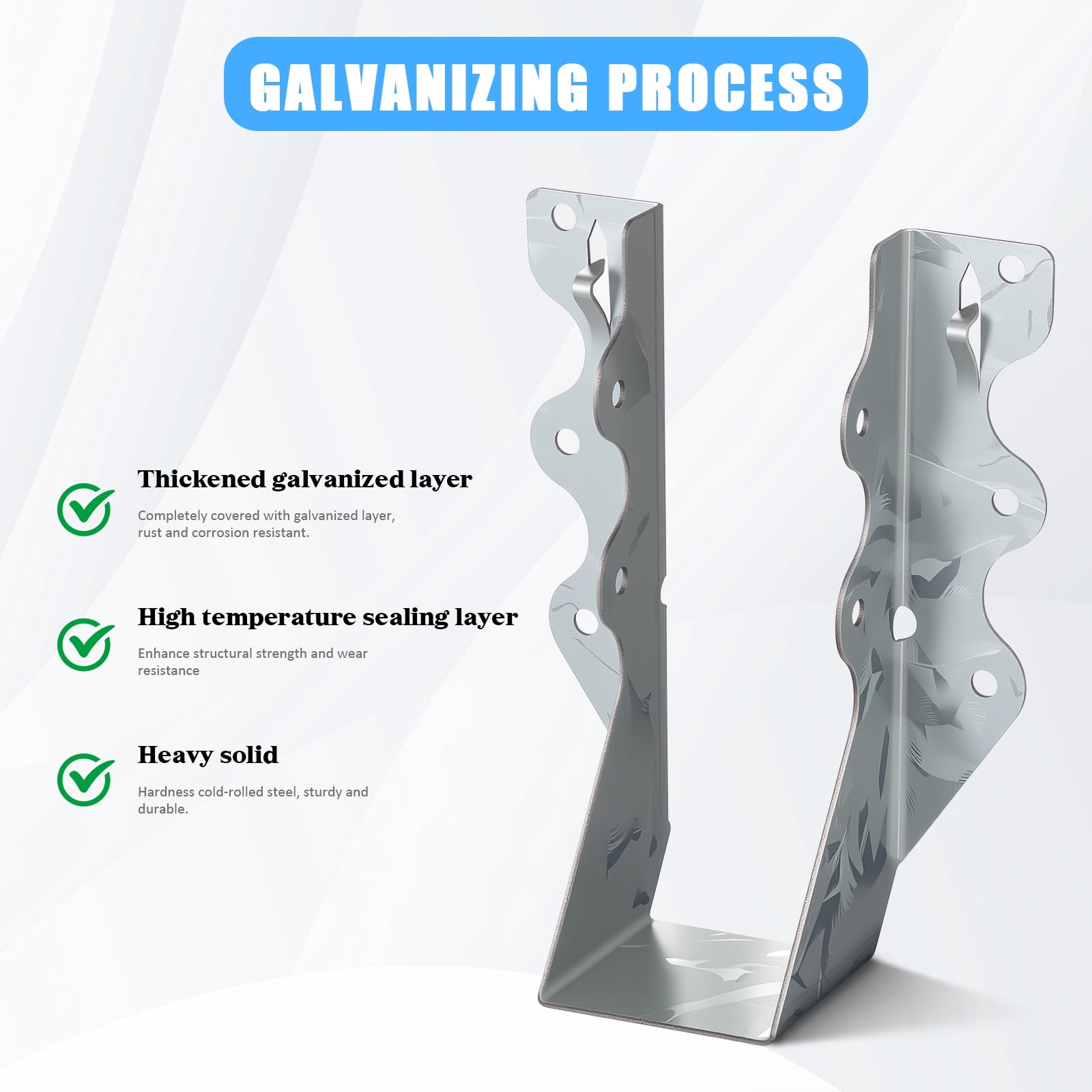 WRISTBIQUE 20PCS Galvanized Steel Replacement Brackets for Roof Support and Construction
