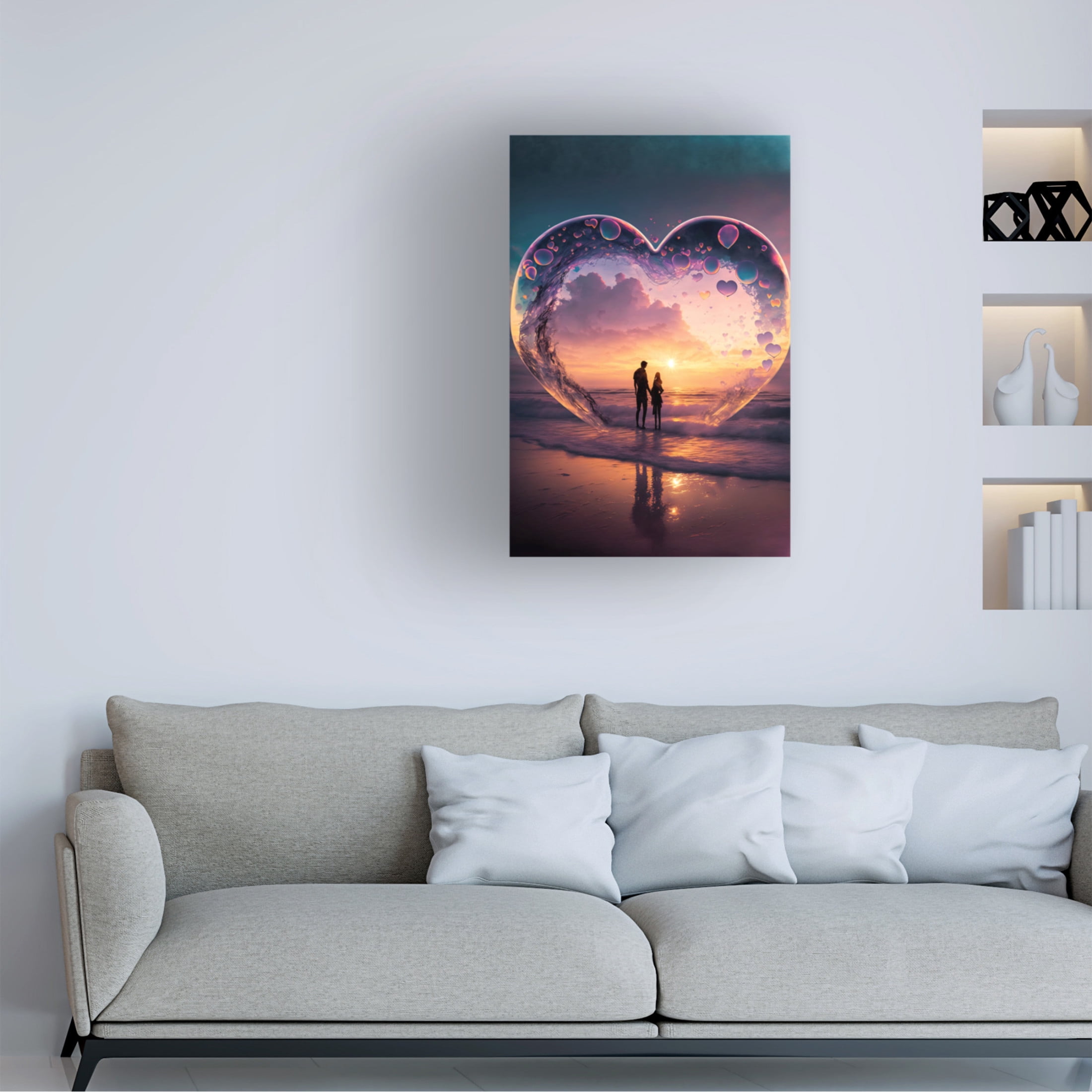 Canvas Wall Art - Ray Heere 'Love Is In The Air 3' Wall Art for Living Room, Bedroom, or Office Décor by Trademark Fine Art - 22 x 32 Inches
