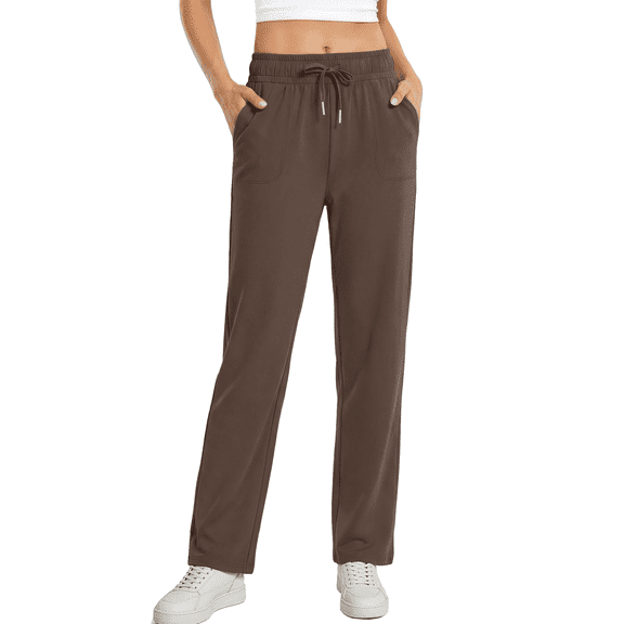 Fantaslook Womens Pants Stretch Knit Casual Lounge Pants Drawstring Athletic Work Pants with Pockets