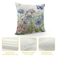 thumbnail image 4 of Creowell  Spring Floral Throw Pillow Covers 18 x 18 Inch Garden Flower Butterfly Decorative Pillows for Couch Sofa Garden Patio Decor, 4 of 5