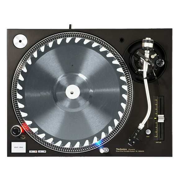 KuzmarK™ 12" DJ Turntable Slipmat - Saw Blade