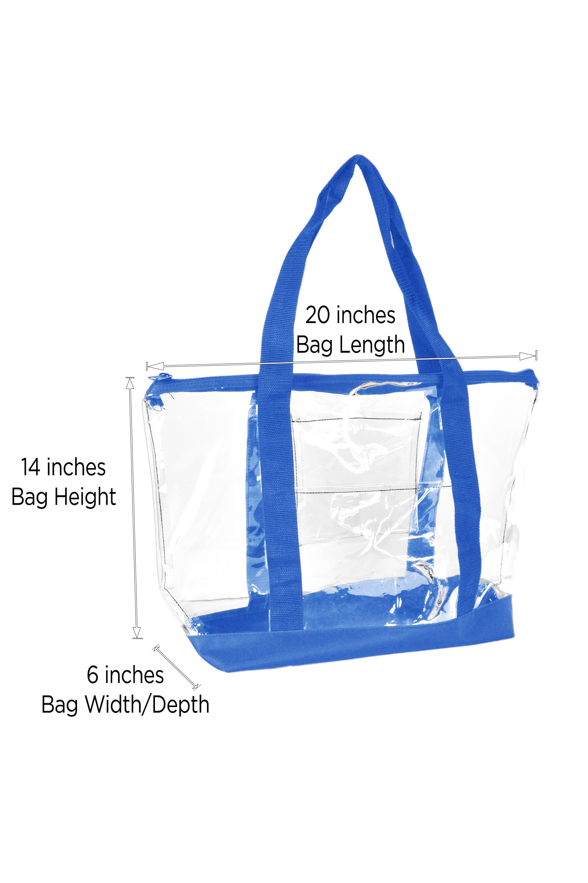 Blue transparent bag hotsell