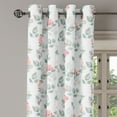thumbnail image 3 of Ambesonne Floral Grommet Curtain, Rose Petals Blossoms, 50" x 63", Pale Pink Turquoise, 3 of 6