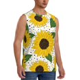 thumbnail image 2 of Pofeuu Sunflowers Print Men's Muscle T-Shirt, Sleeveless, Muscle Tank, Classic Muscle Tee Top For Men Casual Sleeveless Muscle T-Shirt Trendy Clothes-, 2 of 7