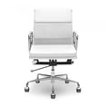 thumbnail image 1 of Chaise de bureau, Lark Low back en couleur blanche. <br>base chromée, 1 of 1
