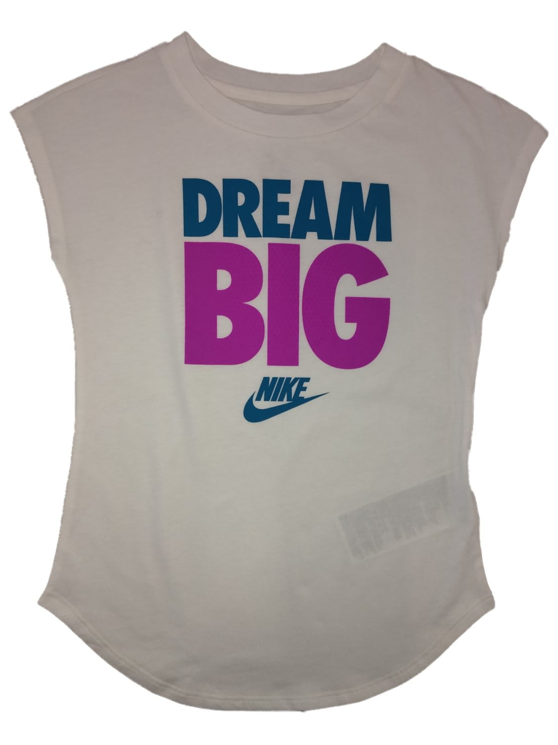 Girls White Dream Athletic T-Shirt Work Out Tee Shirt M (6)