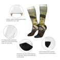 thumbnail image 3 of Fotbe Deep Forest Stone Green Dragon Calcetas Divertidas Estampadas para Hombre y Mujer, Calcetas de Algodón hasta la Rodilla para Caminar, Correr, Enfermería y Embarazo, 3 of 6