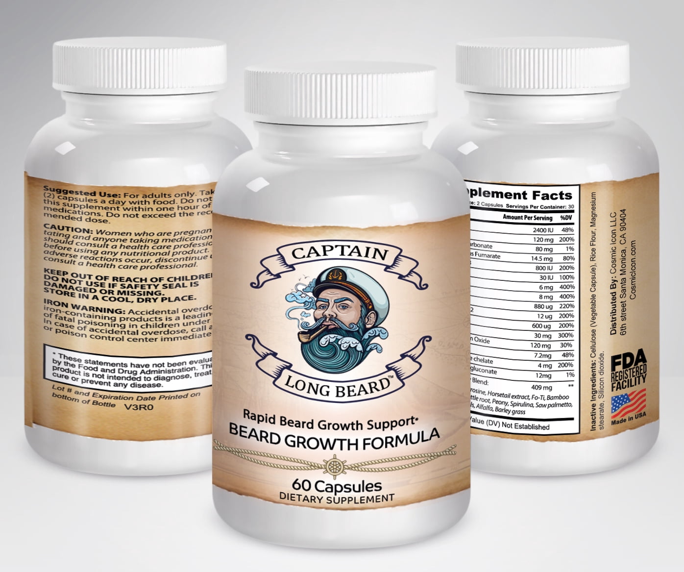 Success Chemistry Hair and Beard Growth Supplement with Herbal Blend - General Health & Wellness Support for Adults - 60 Count