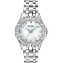 Bulova Classic Stainless Stee Diamond Ladies Watch 96R233