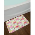 thumbnail image 2 of Floral Bath Mat, Romantic Pattern of Rose Flower Meadow Bouquet Watercolor on Plain Background, Plush Bathroom Decor Mat with Non Slip Backing, 29.5" X 17.5", White Multicolor, by Ambesonne, 2 of 2