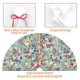 thumbnail image 4 of Yiaed Rose Flowers Print Christmas Tree Skirt , Tree SkirtsTree Mat for Christmas Winter Holiday Indoor Decorations-30", 4 of 7
