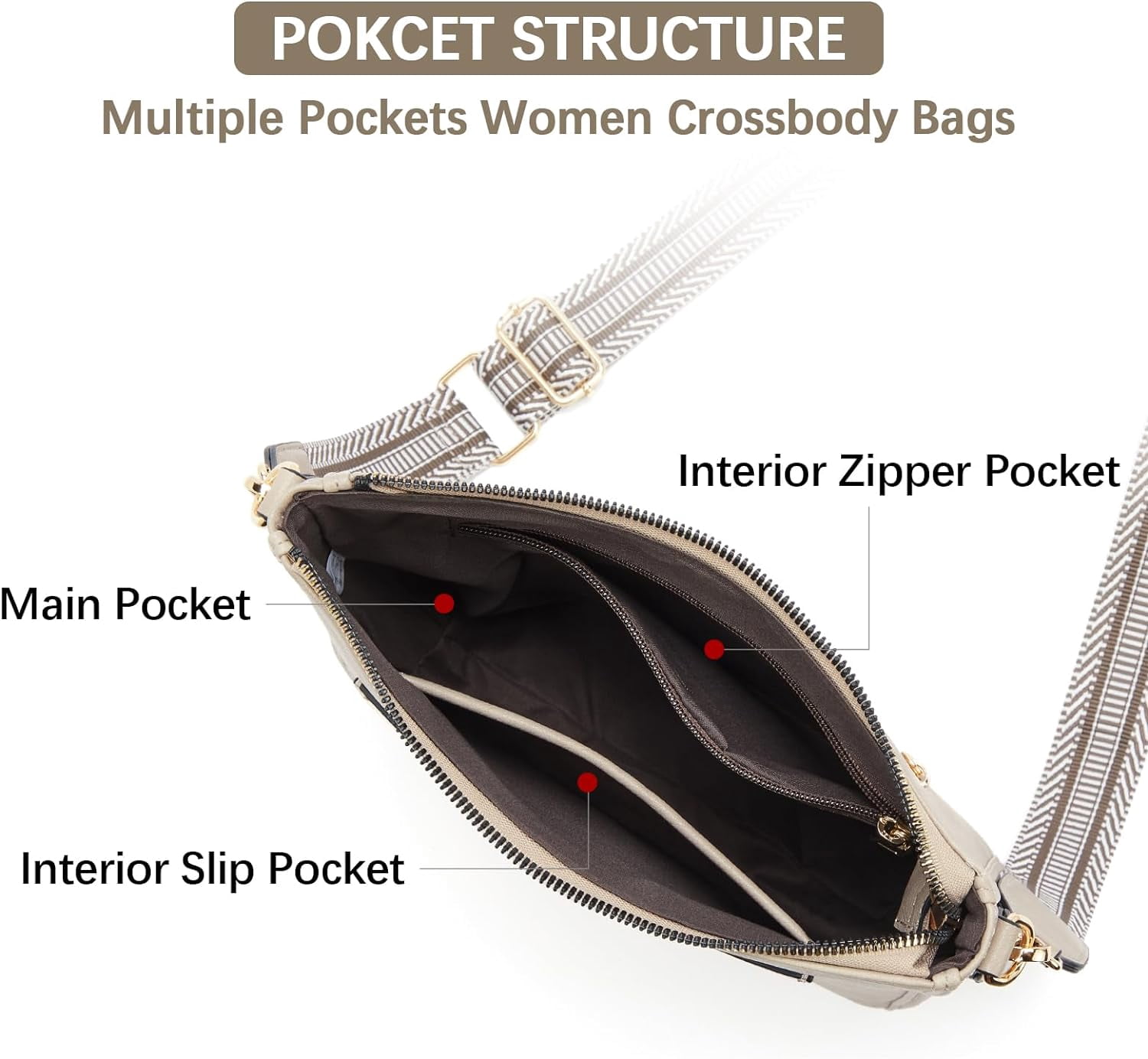 Crossbody Bags for Women Trendy Vegan Leather Hobo Handbags Fashion Shoulder Purse with Adjustable Guitar Strap