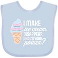 thumbnail image 3 of Inktastic I Make Ice Cream Disappear What's Your Power Boys or Girls Baby Bib, 3 of 4