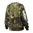thumbnail image 4 of Garronmavis Camo Pullover for Women Oversized Deer Camo Hunter Crewneck Loose Fit Fall Winter Outfits with Pockets Pullover for Women, Size S, 4 of 6