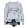 thumbnail image 3 of Women Oversize Sweatshirts Long Sleeve Crewneck Letter Printed Lightweight Loose Sweatshirts Blouse Top Ladies Fashion Sweaters Casual Knit Top Cardigan Women Dressy Long Ladies Sweater Jacket Dressy, 3 of 6