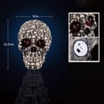 thumbnail image 4 of Qjidjing Halloween Skull Prop, Glowing Skull Ornament, Dress Up Accessory, Indoor Party, Themed Event, Holiday Scene Layout, 4 of 8