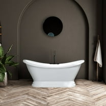 Dreamwerks 5.75 ft. Acrylic Pedestal Bathtub in Glossy White