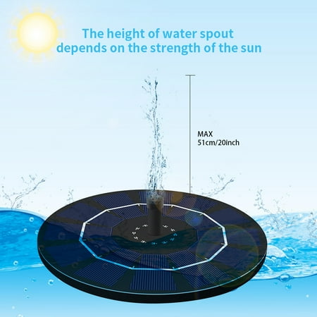 pump pond submersible 5w backup brushless blocking anti panel bird bath kit garden birdbath fountain solar battery power