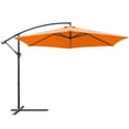 thumbnail image 2 of Devoko 10 Ft Patio Offset Cantilever Umbrella Outdoor Market Hanging Umbrellas with Crank & Cross Base, Orange, 2 of 7