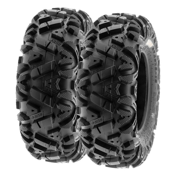 SunF ATV/UTV All Terrain Quad Tire 25x8-12 25x8x12 6 PR Tubeless A033 (Set of 2)