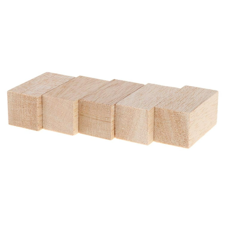 5Pcs Balsa Wood Blocks Rods Sticks 30x30x60mmmm Modelling DIY Wooden Craft