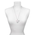 thumbnail image 3 of Delight Jewelry Silvertone Small Pink Crystal Cross Let Things Go Fall Zoey Charm Necklace, 28", 3 of 4
