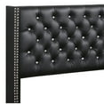 thumbnail image 4 of Julie Black Tufted Upholstered Low Profile Queen Panel Bed, 4 of 5