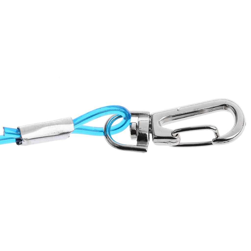 MonkeyJack Fishing Coiled Lanyard Safety Rope Wire Steel Inside Attached with Covered with PVC Strong Enough to Withstand Heavy Duty for Home Using Outdoor Sports MonkeyJack Fishing Coiled Lanyard Safety Rope Wire Steel Inside Attached with Covered with PVC Strong Enough to Withstand Heavy Duty for Home Using Outdoor Sports