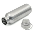 thumbnail image 4 of Muka 25oz. 750ml Single Walled Stainless Steel Water Bottle for Cyclists, Runners, Hikers, Leak Proof Design-Silver-25oz, 4 of 7