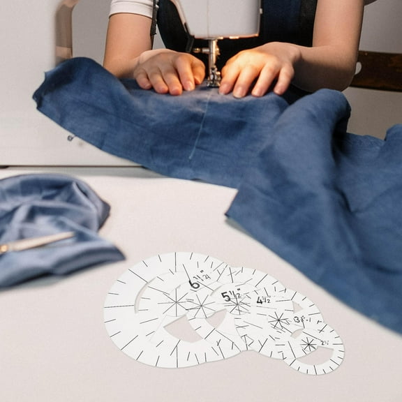 WHAMVOX 5pcs Durable Acrylic Quilting Templates with Clear Markings for Sewing Transparent 5 Inch Ruler Set