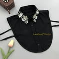 thumbnail image 3 of LoudSung Fake Collar Detachable Half Shirt Blouse False Collar Bead Rhinestones Crystals Decorative Dickey for Women Girls, 3 of 7