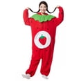 thumbnail image 4 of Tqyyweavej Womens Fleece Onesie Pajamas Fuzzy Zip Up Long Sleeve One Piece Romper Loungewear Fruit Winter Warm Hooded Jumpsuit Sleepwear with Pockets, 4 of 5
