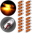 thumbnail image 2 of CCIYU 20pcs 6 Diode LED Amber Side Marker Light Waterproof Fish Shape Side Lamp Trailer Marker Lights Oval Clear Lens Clearance Indicator Lights, 2 of 5
