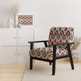 thumbnail image 2 of Designart "Nomadic Ikat Fusion" Red Ikat Upholstered Accent Chair - Victorian Arm Chair For Living Room, 2 of 7