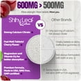 thumbnail image 3 of Shiny Leaf Calcium Citrate 600mg with Vitamin D3 & Magnesium - Fast Melting Bariatric Calcium for Post Surgery - Smooth Dissolving, Non-Chalky Alternative to Chewable Chews - Cherry, 120 Ct, 3 of 8
