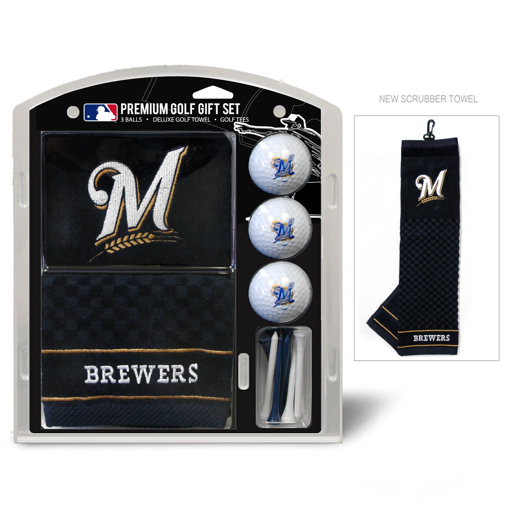 Milwaukee Brewers Embroidered Golf Gift Set 