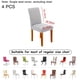 thumbnail image 2 of Fundas elásticas para sillas de comedor – Juego de 4 fundas protectoras universales extraíbles y lavables para asientos de sillas para cocina, ceremonia, boda, banquete, hotel y fiesta, 2 of 5