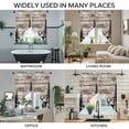thumbnail image 3 of Deer Silhouettes Swag Valances for Windows, Kitchen Window Curtains Over Sink, Trees Wooden Retro Art Farmhouse Window Treatment Curtains for Living Room/Bedroom Curtains 2 Panel Sets 36"x45", 3 of 8