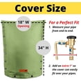 thumbnail image 3 of Redford Supply Customizable Backflow Preventer Insulation Outdoor Pipe Cover for Winter Freeze Protection | Well Cover, Irrigation Waterproof Pouch, Sprinkler Valve Cover (18"W x 24"H, Green), 3 of 7