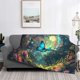 thumbnail image 2 of Balery Enchanted Forest Butterfly A Manta de Franela con Dibujo, Lujo Ultra Suave y Cálido, Antipelusa y Resistente a las Arrugas para Cama, Sofá, Camping -50"x40", 2 of 6