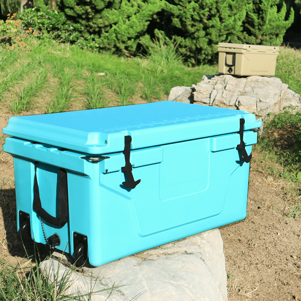 Blue color 65QT Outdoor cooler fish ice chest Box 2022 Popular Camping Cooler Box